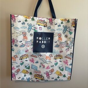 Roller Rabbit Multicolor Illustrated Tote Bag - White Background